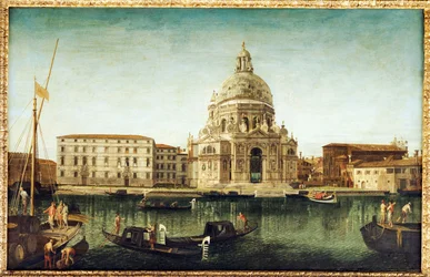 Santa Maria della Salute, Venice, with Gondolas on the Grand Canal