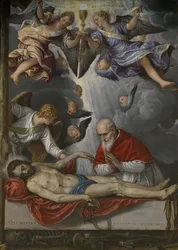 Dead Christ, Adored by Pope Pius V, ca. 1571-1572