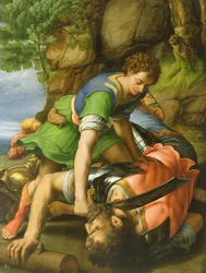 David beheading Goliath