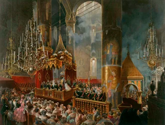 The crowning of Tsarina Maria Alexandrovna of Russia, Moscow