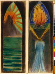 Two Designs for Stained Glass Windows