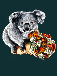 Thanks Koala on Deep Cyan, 2020