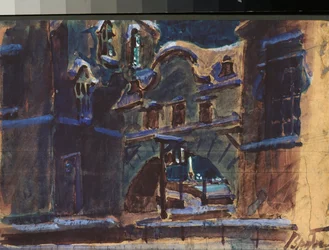 Stage design for the opera The Queen of Spades