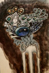 Design for an ornamental comb for Princess Maria Tenisheva, c.1900-10