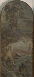 Venus, Amor and Paris Triptych The Judgment of Paris, central part