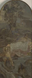 Venus, Amor and Paris, Centre Panel of The Judgment of Paris Triptych