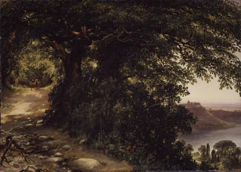 View of Castel Gandolfo near Rome