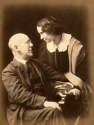 Fyodor Sologub, Russian poet, with his wife Anastasia, early 20th century