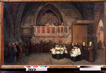 Vespers in the Church of Saint Francis of Assisi, Italy
