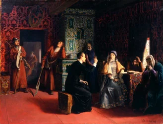 Marina Mniszech with Her Father Under Arrest