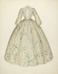 Dress with Cape Collar