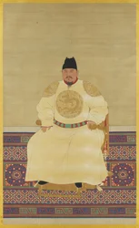A Seated Portrait of Ming Emperor Taizu