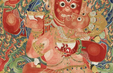 Imperial Embroidered Silk Thangka (detail)