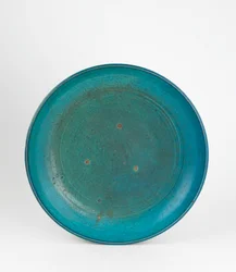 Dish with turquoise glaze
