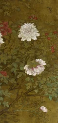 Peonies and butterfly