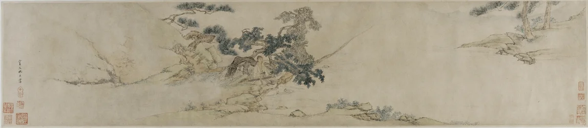 Playing the zither beneath a pine tree, late 16th-early 17th century