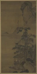 Viewing the Full Moon from a Water Pavilion