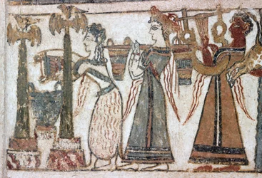 Detail, Fresco on Sarcophagus from Hagia Triada