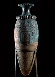 Minoan Art: Rhyton in Green Stone. From Zakros, Crete. Heraklion, Archeological Museum