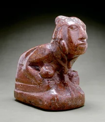 Human Effigy Pipe, Cahokia, 1000-1300