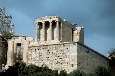 Temple of Athena Nike, designed by Mnesicles and Callicrates in the 5th century BC, Acropolis of Athens, Greece