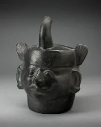 Portrait Vessel in the Form of a Ruler Wearing a Feline Headdress