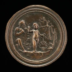 A Sculptor Carving a Statue of Cupid, late 15th - early 16th century