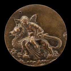 Cupid Riding on a Dragon