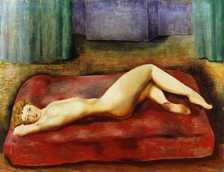 Nude on Red Bed