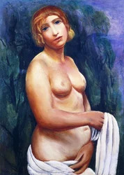 Nude with White Drape