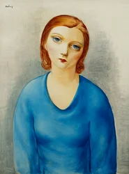 Young Woman in a Blue Blouse
