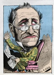 Allegory of a 19th century curator in “Le Trombinoscope” by Touchatout, cartoon by B. Moloch of 1882. Private collection