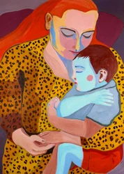 Tender Mother Child Embrace
