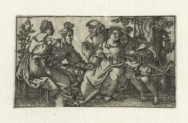 Two Lovers with a Jester