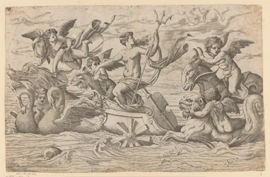 Venus on a chariot drawn by two swans