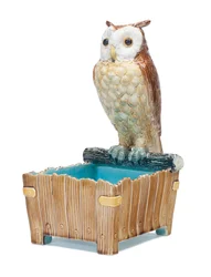 Majolica Owl Jardiniere, c.1875