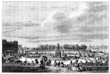 The gardens of a French palace of King Louis XV