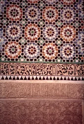 The lower wall of the main courtyard, built by the Saadians in 1565