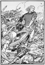 Alfred the Great at the Battle of Ashdown, 871
