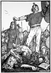 Death of Brian Boru at the Battle of Clontarf, Ireland, 1014