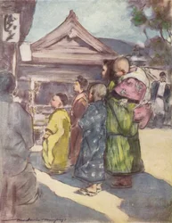 Watching the Play, c1887, 1901
