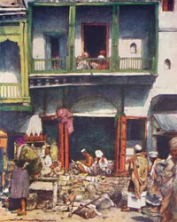 A Busy Bazaar in Delhi