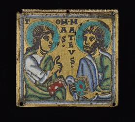 Plaque depicting St. Thomas and St. Matthew
