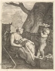 Seated Woman and Child