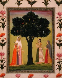 A Princess with Her Son Meets Two Ladies Who Offer Gifts (from the Small Clive Album)