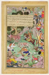 Akbar Tiger Hunting Near Nawar, Gwalior in 1561