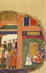 King Dasaratha Conversing with the Family Priest about Rama