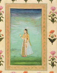Lady Holding a Flower, from the Small Clive Album