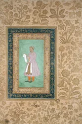 Portrait of Murtaza Khan holding a scroll, c.1610