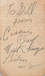 Autograph Written by Cassius Clay, 1963
